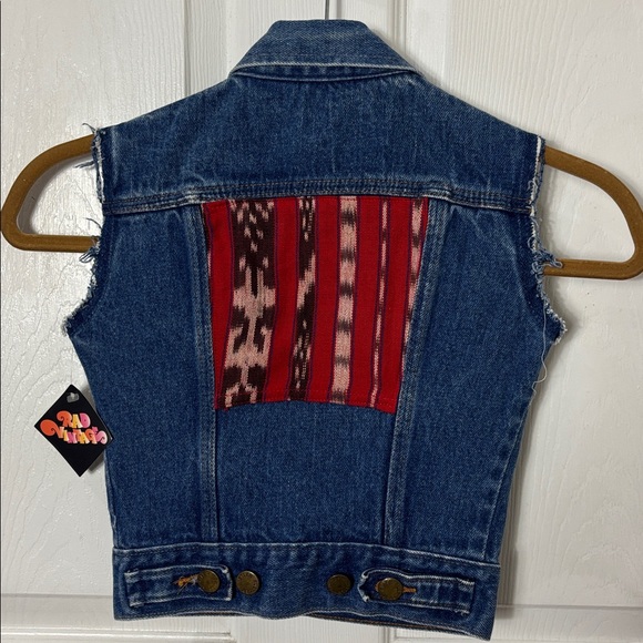 Rustler Other - Vintage RUSTLER Customized Denim vest with patches size Large 6/8 made in USA